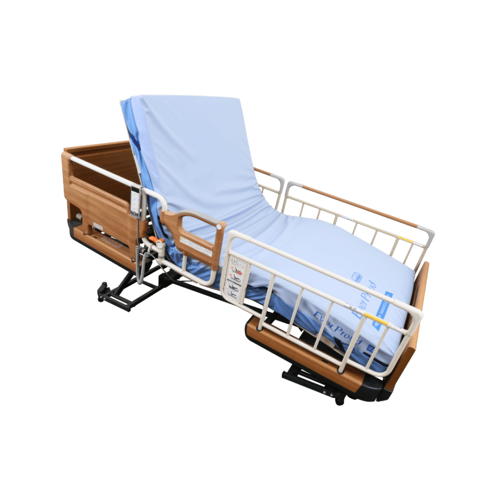 เตียงผู้ป่วยไฟฟ้า PARAMOUNT BED รุ่น Rakusho Z สีไม้ (Half) พร้อมที่นอน รุ่น Ever Proud_0